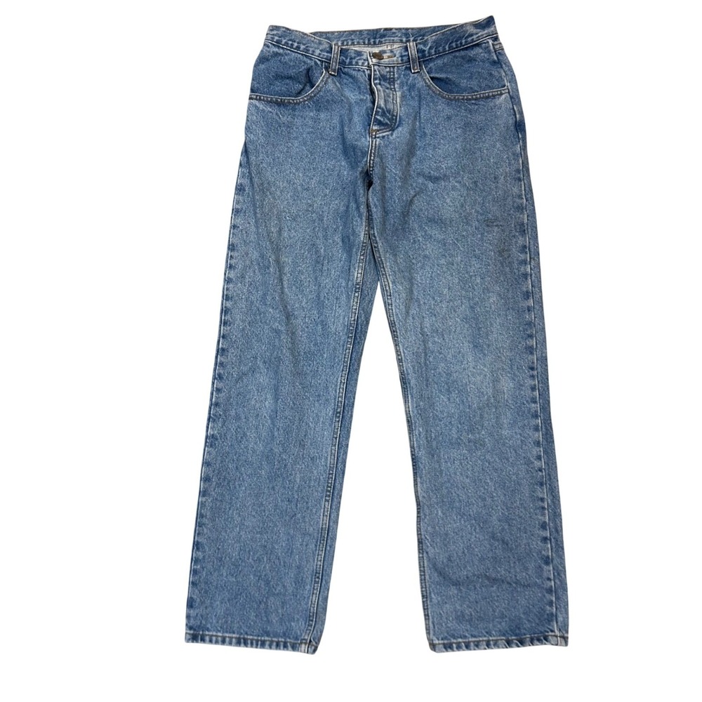Brandy Melville J Galt Jeans Blue Denim Straight Leg Button Fly Women's Size S‎